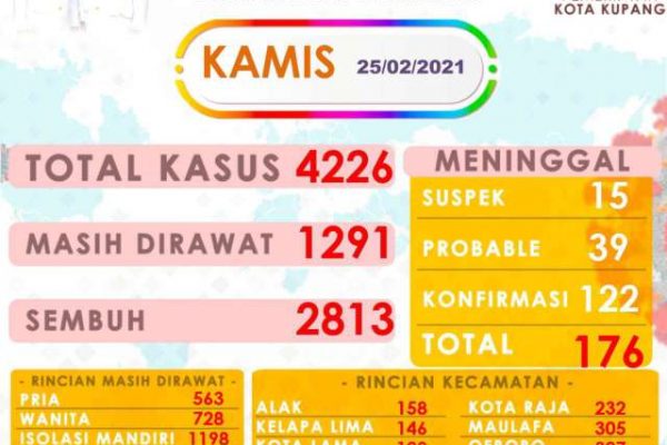 Data monitor Covid-19 kota Kupang
