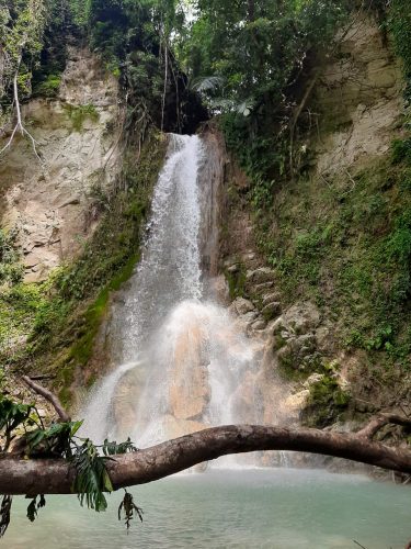 Air terjun Taplel, Desa Oesusu, Takari yang tersembunyi diantara hutan bambu. (yandri/kupangterkini.com)