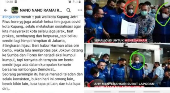 Ini adalah tangkapan layar warganet yang mencibir sikap dan tindakan Walikota Kupang