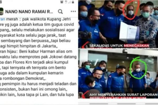 Ini adalah tangkapan layar warganet yang mencibir sikap dan tindakan Walikota Kupang