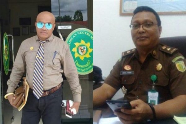 Koordinator Tim Pembela Demokrasi Indonesia NTT Meridian Dewanta dan Kasi Penerangan dan Hukum Kejati NTT, Abdul Hakim. (ist)