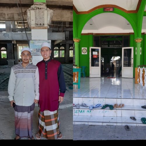 Gilang Ramadhan (kanan) saat ditemui di Masjid Al Fatah kampung solor (yandry/kupangterkini.com)