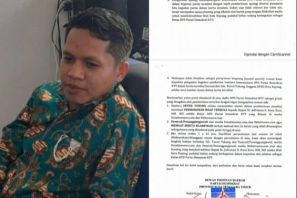 Yuvensius Tukung, anggota DPRD kota Kupang dan surat somasi terhadapnya (yandry/kupangterkini.com)