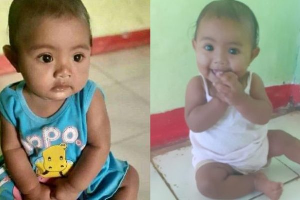 Nona Tallo, bayi berusia 8 bulan yang hilang sejak kemarin serta tangkapan layar kabar bayi yang hilang tersebut di medsos