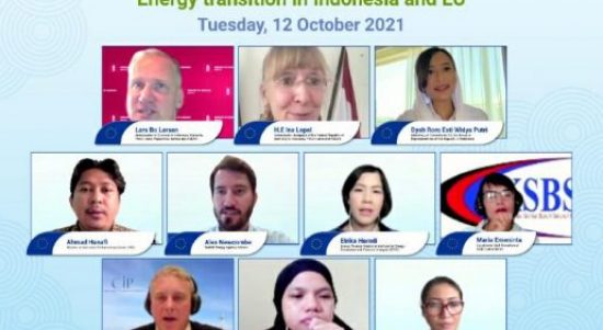 Para narasumber dalam webinar from black to green energy in Indonesia and EU