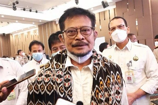 Mentri Pertanian, Syahrul Yasin Limpo dalam acara rakernas badan karantina pertanian (yandry/kupangterkini.com)