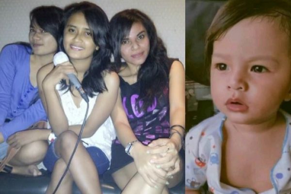 Yoland Ndaumanu (kiri) Novi Saduk (tengah) serta mendiang Astrid semasa hidup serta Lael sang buah hati terkasih