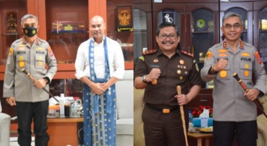 Kapolda NTT, Irjen Pol Setya Budiyanto saat bersilaturahmi dengan Gubernur NTT, Victor Bungtilu Laiskodat serta Kejati NTT, Dr. Yulianto S.H, M.H (ist)