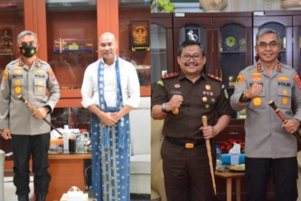 Kapolda NTT, Irjen Pol Setya Budiyanto saat bersilaturahmi dengan Gubernur NTT, Victor Bungtilu Laiskodat serta Kejati NTT, Dr. Yulianto S.H, M.H (ist)