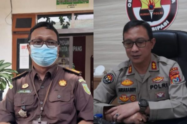 Kasi Penkum Kejati NTT, Abdul Hakim serta Kabid Humas Polda NTT, Kombes Pol Ariasandy (yandry/kupangterkini.com)