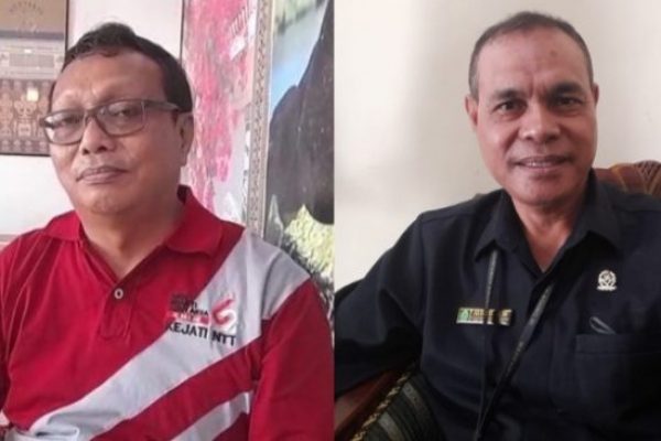 Kasi Penkum Kejati NTT, Abdul Hakim serta Panitera Pengadilan Negeri Kupang, Julius Bolla (yandry/kupangterkini.com)