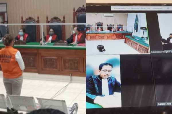 Tersangka Irawaty Astana Dewy Ua saat menghadiri persidangan (yandry/kupangterkini.com)
