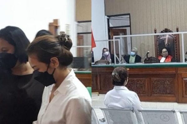 Terdakwa Irawaty Astana Dewy Ua saat mengikuti sidang perkara pembunuhan Astrid dan Lael (yandry/kupangterkini.com)