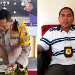Kapolres Kupang, AKBP FX Irwan Arianto serta Hendrikus Djawa, paman anak yang telah ditemukan (yandry/kupangterkini.com)