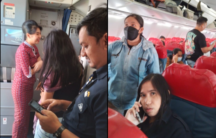 Suasana di dalam kabin pesawat lion air JT 924 tujuan rute Denpasar - Kupang yang sempat gagal landing (kupangterkini.com)