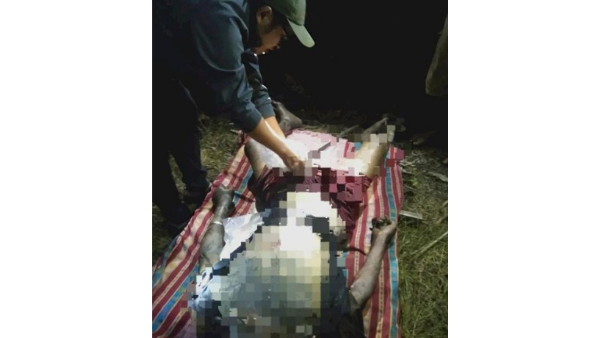Korban saat ditemukan di kebun miliknya (Humas Polres Kupang)