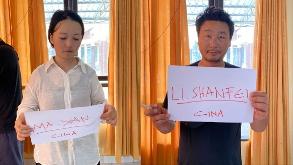 Pata imigran asal China saat diamankan anggota Polres Rote Ndao (ist)