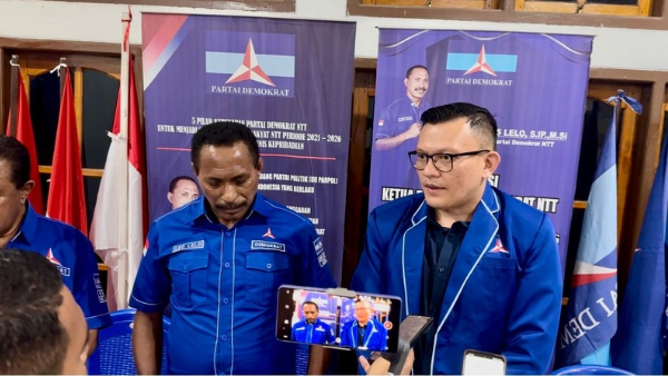Fransisco Bernando Bessi setelah ditunjuk sebagai ketua badan hukum DPD Demokrat NTT (ist)