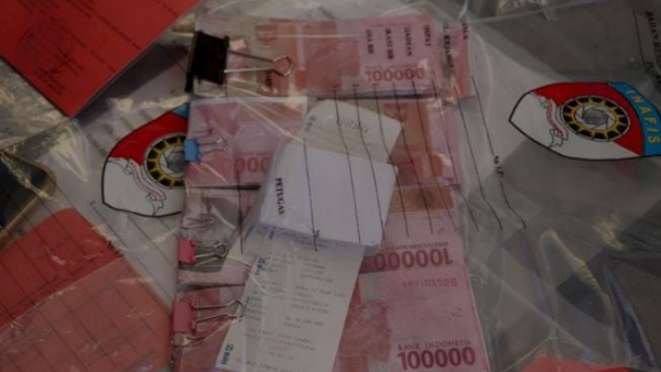Barang bukti uang palsu yang diamankan Polresta Kupang Kota (ist)
