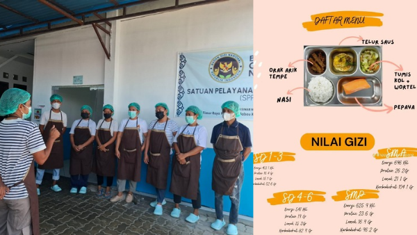Salah, satu menu MBG SPPG Babau dengan kandungan nilai gizi setiap porsinya