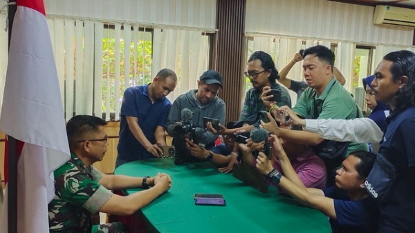 Wakil Penerangan Kodam IX/Udayana, Letkol Inf Amir Syarifudin, SH,MIP dalam konferensi pers (ist)