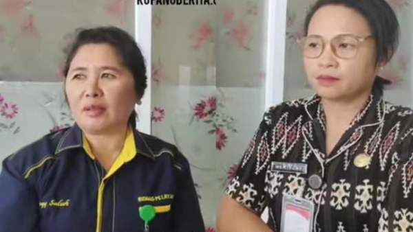 Kasie Perawatan RSUD Naibonat Maria Suluh didampingi Kasie Penunjang Medis, Merpati Lay