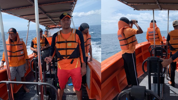 Tim SAR saat mengevakuasi nelayan yang mengalami mati mesin di Rote (ist)