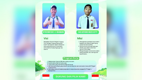 Lembaran Visi Misi Reydeonnizar Ndaomanu bersama Zach Ketty