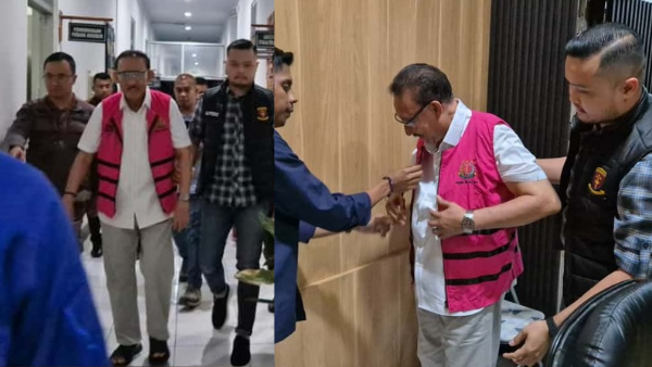 Mantan walikota Kupang, Jonas Salean saat ditahan Kejati NTT