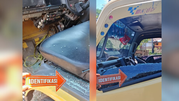 Empat pria yang mabuk dan lempar dump truck di camplong