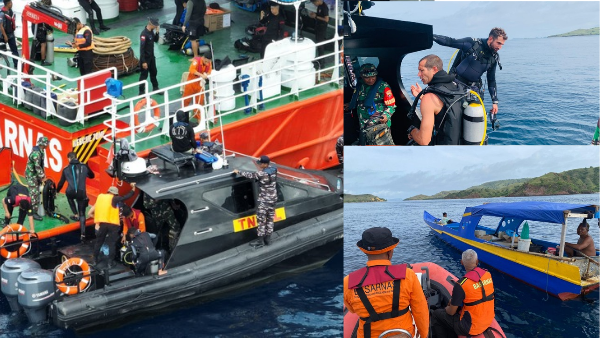 proses pencarian terhadap tiga orang korban warga negara Spanyol (ist) proses pencarian terhadap tiga orang korban warga negara Spanyol (ist)