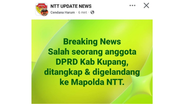 Tangkapan layar postingan yang mengarah pada ditangkapnya HL oleh pihak kepolisian (ist)