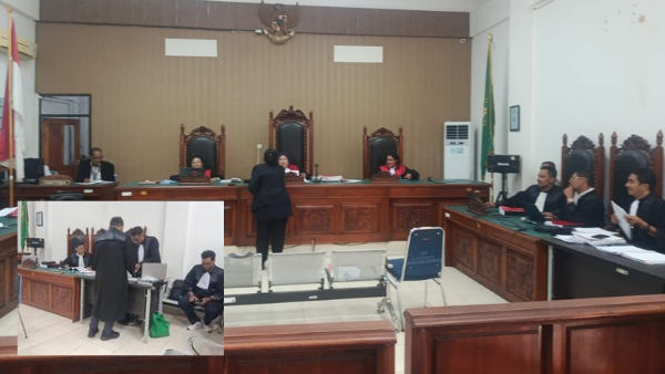 Suasana sidang kasus penelantaran yang menyeret Mokrianus Lay (yandry/kupangterkini.com)