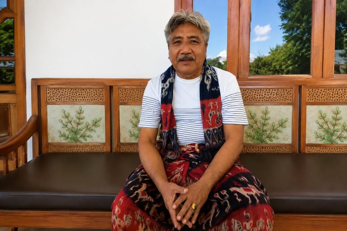 Stefanus Pekuwali, pelaku usaha peternakan hewan besar sekaligus tokoh masyarakat