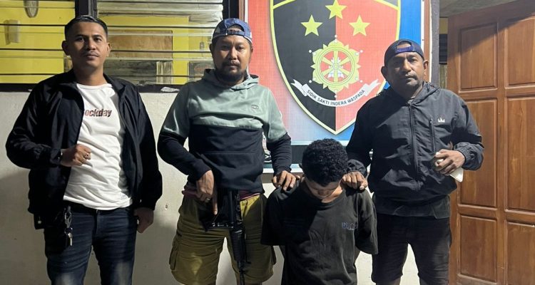 Anderian Laban saat diamankan tim Resmob Polres Kupang (ist)