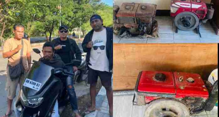 Barang bukti mesin traktor yang diamankan Barang bukti mesin traktor yang diamankan