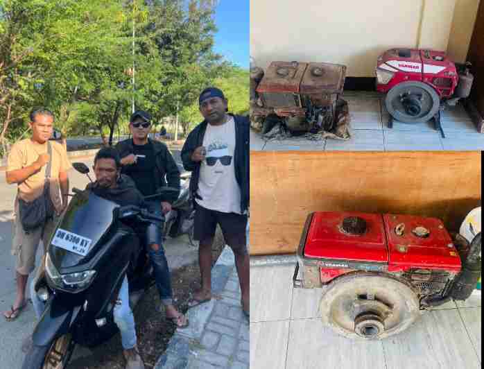 Barang bukti mesin traktor yang diamankan