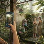 ilustrasi merekam orang mandi (gemini ai)