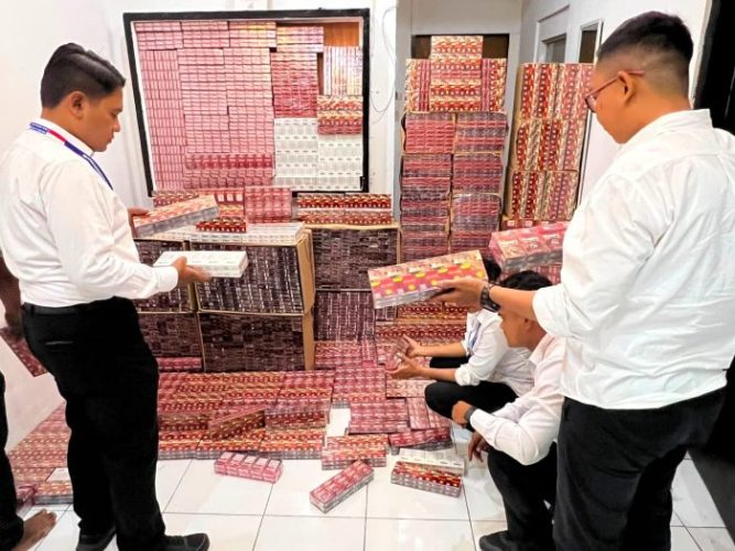 Ribuan Bungkus Rokok tanpa izin yang diamankan