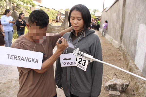 Rekonstruksi kasus pembunuhan di Kecamatan Alak (ist)