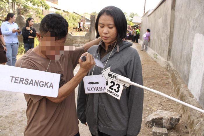 Rekonstruksi kasus pembunuhan di Kecamatan Alak (ist)