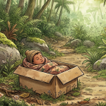 Ilustrasi penemuan bayi di hutan (gemini ai) Ilustrasi penemuan bayi di hutan (gemini ai)