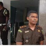 Rudi Angkari, Pelaksama proyek Buraen-Erbaun saat diperiksa jaksa serta Kajari Yupiter Selan bersama Kasi Pidsus Andrew Keya