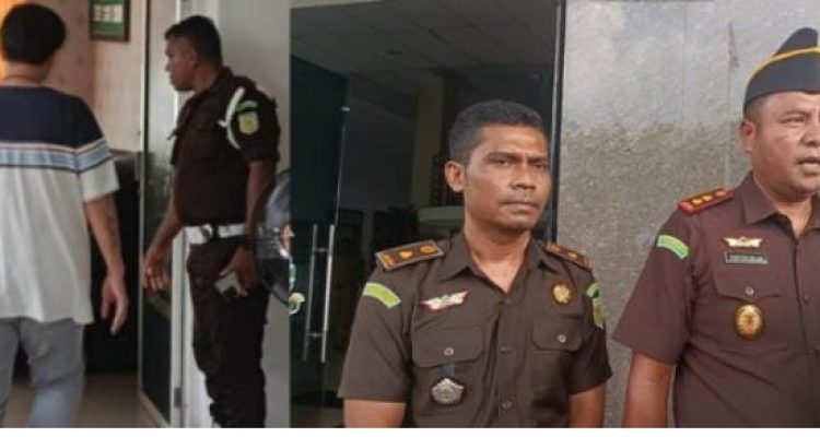 Rudi Angkari, Pelaksama proyek Buraen-Erbaun saat diperiksa jaksa serta Kajari Yupiter Selan bersama Kasi Pidsus Andrew Keya