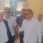 Rian Van Frits Kapitan, Imbo Tulung serta tersangka TL (dua dari kiri) setelah rehat pemeriksaan (yandry/kupangterkini.com)