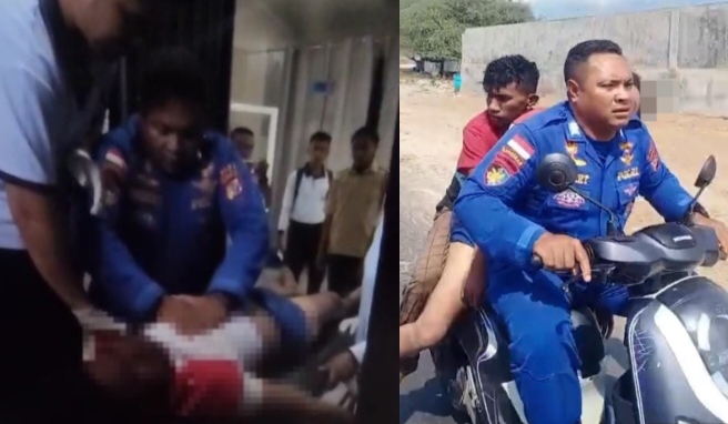 Mahasiswa yang tenggelam saat dievakuasi personel Ditpolairud (ist)