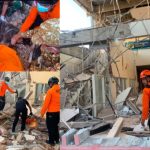 Tim SAR saat melakukan proses evakuasi korban gempa bumi (Basarnas Maumere)