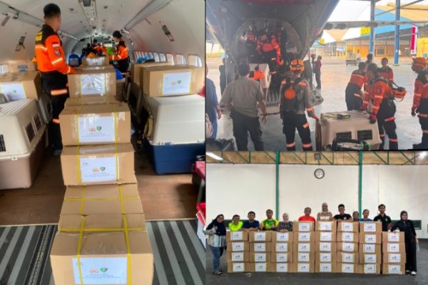 Polri saat mengirimkan bantuan logistik ke NTT Polri saat mengirimkan bantuan logistik ke NTT