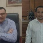 Advokat para tersangka, Rian Van Frits Kapitan serta Advokat keluarga mendiang dr. Icha, Fransisco Bernando Bessi
