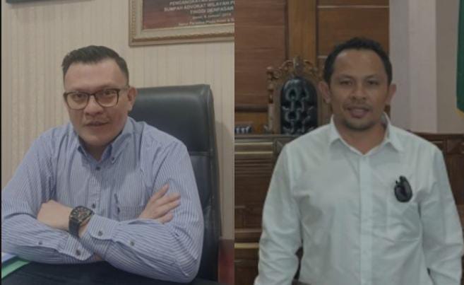 Advokat para tersangka, Rian Van Frits Kapitan serta Advokat keluarga mendiang dr. Icha, Fransisco Bernando Bessi